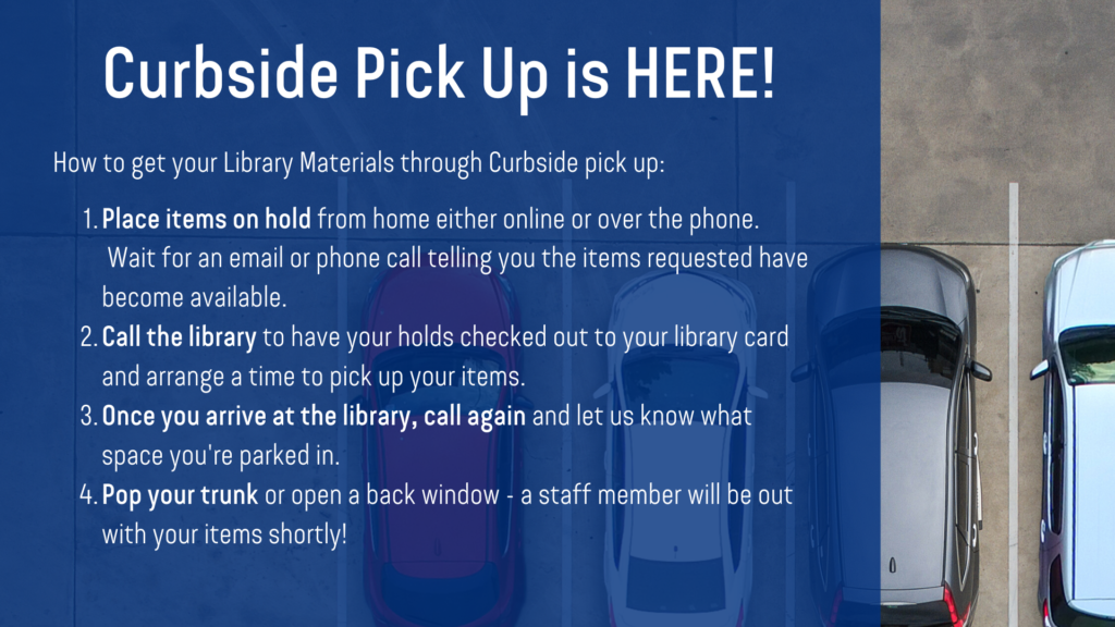 Curbside Pick Up is HERE! Free Library of Northampton Township